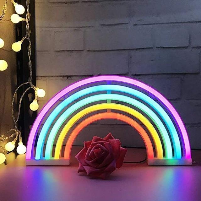 Rainbow Neon Wall Art