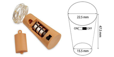 Patio Fairy Battery LED lights with Copper String