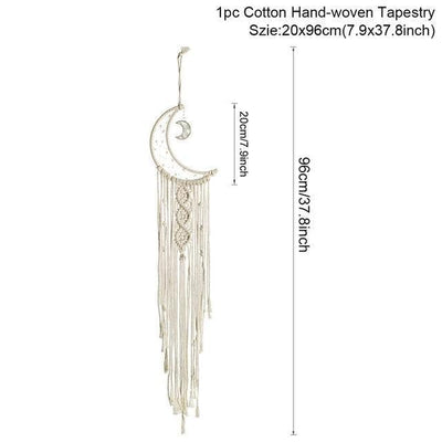 Night Sky Macrame Dreamcatcher Hanging Tapestry