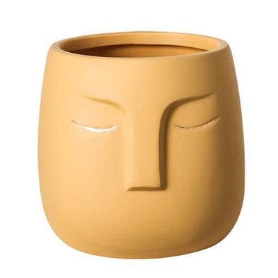 Ceramic Abstract Sleeping Face Planter