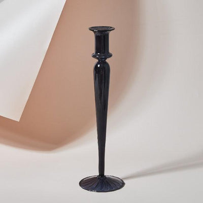 Fleur Pastel Glass Candlestick Holders